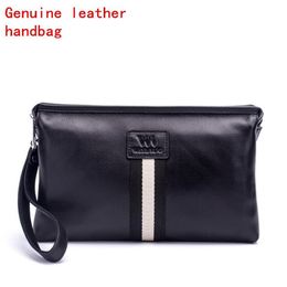 Factory own brand men bag multi-functional leather men storage wallet casual leather goods clutch bag fashion striped leather mens254i