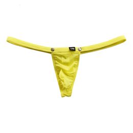 Decorative Button Thong Sexy T Pants Translucent Men S Gay Underwear Mens Jockstrap