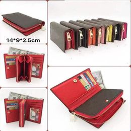 Portafoglio corto in pelle intera Portafoglio corto Porta in pelle di alta qualità Porta borsetta Women Wallet Classic Zipper Pocket306L
