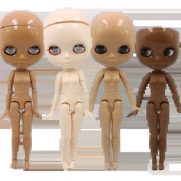 Dolls DBS blyth doll joint body bjd toy without makeup shiny face for cutom doll DIY anime girls 231208