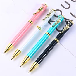New rose flower ballpoint pen office fashion creative pen gift advertising cartoon metal signature ballpoint pen