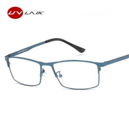 UVLAIK Mens Optical Eyeglasses Frames Blue Light Philtre Lens Goggles Gaming Computer Glasses Classic Bussiness Eyewear Frames265K