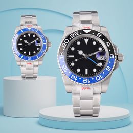 NW Mns Uhren schwarze Blu Gmtt Uhren Cramic BZL Armbanduhren Movmnt Automatische Batmans Diving Watrproof Mns Uhren Gntlmans Uhren MNs Geschenke