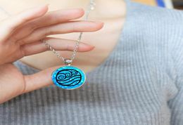 Pendant Necklaces Avatar The Last Airbender Necklace Water Tribe Glass Cabochon2840413