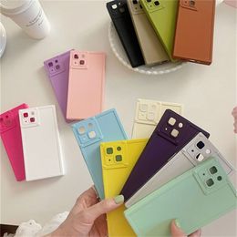 For Iphone 15 Pro Max Phone Cases candy color square shockproof 14 plus 13 12 11 Pro Max plating plain mobile back cover with opp bag 200pcs