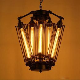 New American Retro Pendant Lights Industrial lamp Loft Vintage Restaurant Bar Alcatraz Island Edison Lampe Hanging lighting301g