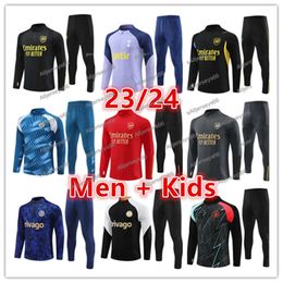 2023 2024 Arsen PEPE SAKA Soccer Tracksuit Gunners Training Suit Jerseys Sets 23 24 ODEGAARD TIERNEY Men Kids Football Tracksuits _Soccer Sets Jacket