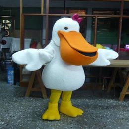 Immagini reali di alta qualità Deluxe Pelican Costume della mascotte della mascotte del personaggio dei cartoni animati Costume per adulti 290N