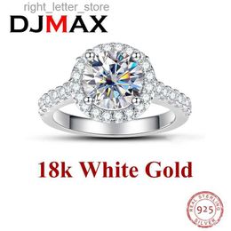 With Side Stones DJMAX 2 D Colour Moissanite Halo Engagement Ring For Women 925 Sterling Silver Wedding Rings Fine Jewellery Wholesale 2023 YQ231209