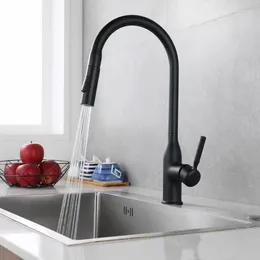 Kitchen Faucets Est High Quality Sink Faucet Luxury Brass Pull Out Mixer Tap Cold Water Copper 1 Hole 2 Mode Sprayer