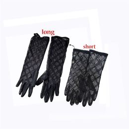 women long Lace Bride Bridal Wedding Gloves Crystals Wedding Accessories five Fingerless Wrist Leng no box245G