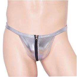 Men S G Strings Gay Jockstrap New Sexy Thongs Lingerie With Zip Leather Fetish Underwear Mens Underpants