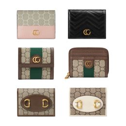 Marmont-Geldbörse für Damen, Geldbörsen, mit Box, Schlüsseltasche, Ausweis, Kartenhalter, modisches Echtleder, luxuriöse Kartenfächer, Kartenhalter, Herren-Designer-Geldbörsen, Geldbörse