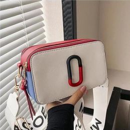 Multicolor Camera Bag Marc Famous Designer Jacobsen Snapshot Handbags Women Wide Shoulder Straps Shoulders Bags Wallet Brand Crossbody 805 260