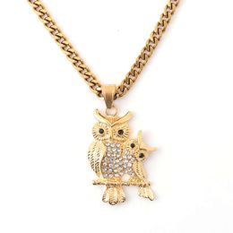 Custom Charms Jewelry Fast Shipping Sterling Sier Moissanite Owl Cartoon Necklace Pendant For Men And Women