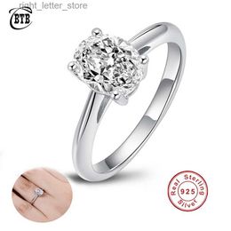 With Side Stones New S925 Sterling Silver Ring Oval 2ct Created Moissanite Wedding Rings for Women Engagement Diamond Ring Jewellery Wholesale YQ231209