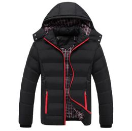 Mens Designer Jackets Plus Size Fashion Plaid Lining Thickened Casual Hat Detachable Coat Mens Outdoor Clothing