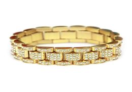 Hip Hop Rap Bracelet For Men Women Luxury Jewelry Diamond Cuban Link Chain Bracelet2588516