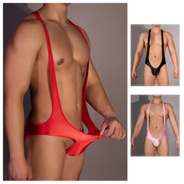 Ventilate Mens Briefs Mankini Swimsuits Swimwear Deep V Shaped Thong Underwear Suspender Bodysuit Male Sexy Lingerie Shapewear