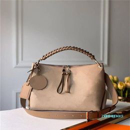Mahina calf leather perforated with the pattern shoulder bags BEAUBOURG MM HOBO BAG stylishly braided leather top handle handbag t237a