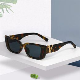 Fashion cat-eye sunglasses women's trend V-shaped metal printing square sunglasses daily all-match Sunglasses women's CX259p