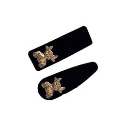 High End Fashion Design Hairpin Popular Brand Headwear New High-end Small Sponge Hair Clip Fine Design Accessories Girl211i