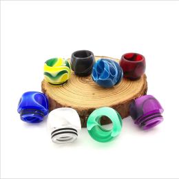 810 Thread Fat Drip Tips Smoking Accessories Cigarette Holder Wide Bore Resin Mouthpiece For TFV8 X Big Baby TFV12 Prince Vapor Tanks ZZ