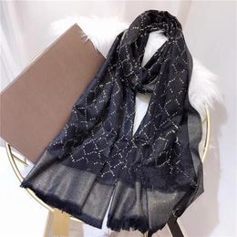 2021 Beautiful letter silk and wool scarf fashion scarf ladies decorative scarf 180 70cm European style no box 99991924