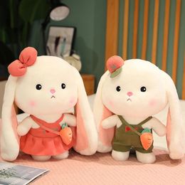 Plush Dolls Cute Long Ear Bunny Stuffed Toy Kawaii Carrot Rabbit Plush Animals Cuddle Plushies Doll for Baby Girls Birthday Gift Christmas 231208