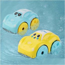 Bath Toys Children Water Playing Abs Clockwork Car Cartoon Vehicle Baby Kids Gift Amphibious Room Floating 221118 Drop Delivery Matern Dhigc