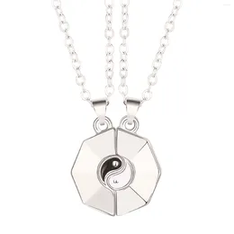 Pendant Necklaces Vintage Magnetic Couples Necklace Jewellery Puzzle In Yin-yang Design For Friend Friendship Express B88