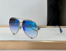 Gold Pilot Sunglasses Blue Mirror Lens Men Women Vintage Classic Shades Sunnies Gafas de sol UV400 Eyewear with Box