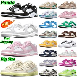 with Box Panda Low Sneakers Mens Women Mummy Running Shoes Designer Men Pink Unc Strawberry Syracuse Triple Grey Fog Sail Blue E Trainers Big Size 36-47 12 13