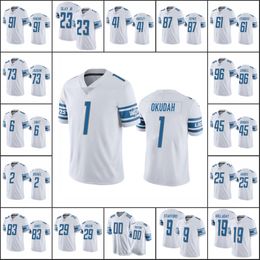 Detroitlionsmen #1 Jeff Okudah 19 Kenny Golladay 9 Matthew Stafford 23 Darius Slay Jr Custom Women Youth Limited Football Jersey