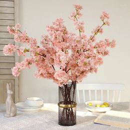 Decorative Flowers 100cm Cross-border Supply Of Silk Cloth Japanese Cherry Blossom Amazon Explosion Wedding Home Decoration