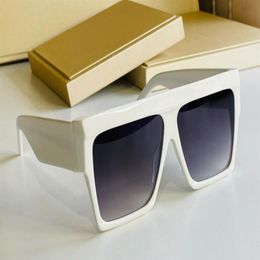Summer Rectangle Sunglasses White Grey Shaded 40030 Acetate Oversized Glasses Sunnies Sonnenbrille Fashion Sunglasses occhiali da 270K