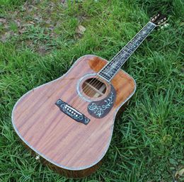 Dreadnought D45K 41 Inch Ebony Fingerboard Abalone Binding Tree Life Koa Wood Acoustic electric Guitar