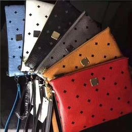 High quality leather printed men's handbag large capacity women's storage bag fashion wallet275h
