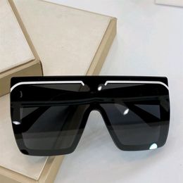 Cool Rectangle Sunglasses White Black Dark Grey Lens Men Sun Glasses Fashion Rimless Sunglasses UV Eyewear with Box252p