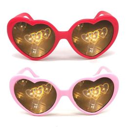 Colour Heart Effect Diffraction Glasses Peach Special Effects Eyeglasses D0JD Sunglasses268s