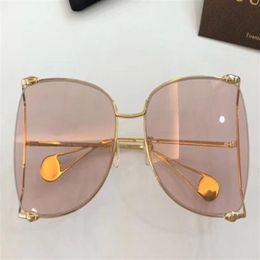 NEW 2019 FASHION 0252S SUNGLASSES GOLD FRAME FIVE COLOUR LENSES WITH BOX 63mm241m