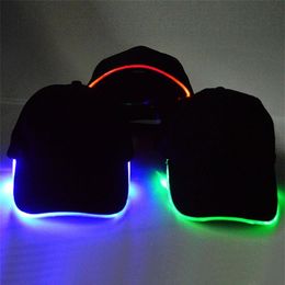 Fashion LED Light Up Baseball Hat Glow In Dark Party Cap276s