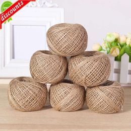 Upgrade 100M/Roll Long Jute Twine Natural Burlap Linen Cord Rustic Hemp Rope Gift Packing String Thread For DIY Home Decor Accessories