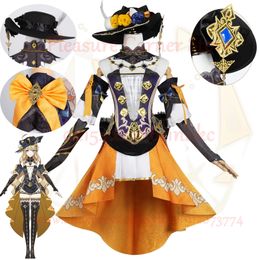 Anime Costumes XS3XL Navia Cosplay Costume Full Set With Hat Genshin Impact Cosplay Fontaine Navia Cosplay Shoes Dress Outfit Uniform 231208