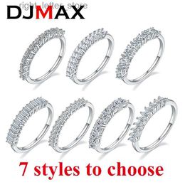 With Side Stones DJMAX 1CT Rare cut Moissanite Diamond Rings For Women Original 925 Sterling Silver Lady's Diamond Row Rings New 2023 YQ231209