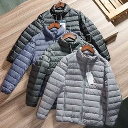 Men's Jackets Light Down Jacket Men's Off-season Down Jacket Men's Stand Collar Casual All-match Winter Hooded Coat Winter Jacket Men CoatsL231209