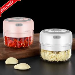 Upgrade Portable Wireless Electric Garlic Grinder Mini Food Processor 100ML/250ML Garlic Chopper Multifunctional Meat Chilli Kitchen Mixer