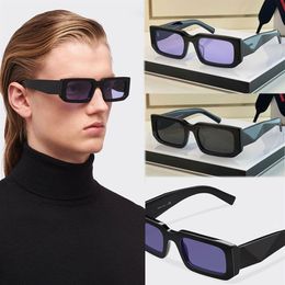 Mens Sunglasses Symbole Sunglasses SPR06Y Square Black Frame Purple Lens Womens Fashion Sunglassess Casual Outdoor UV400 With Case240B