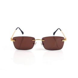 rectangle sunglasses Eyeglasses frames temples with Metal Frameless Rimless rectangular shape for men woman eyewear accessories gl269J