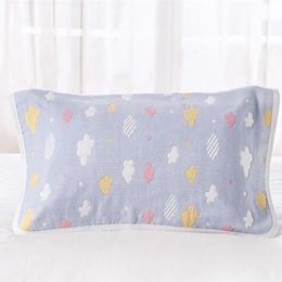 Maternity Pillows 6layer Gauze Infant Baby Pillow Case Pure Cotton Kids Boys Girls Pillowcase Breathable Children Cover 2 pieces 4055cm 231208